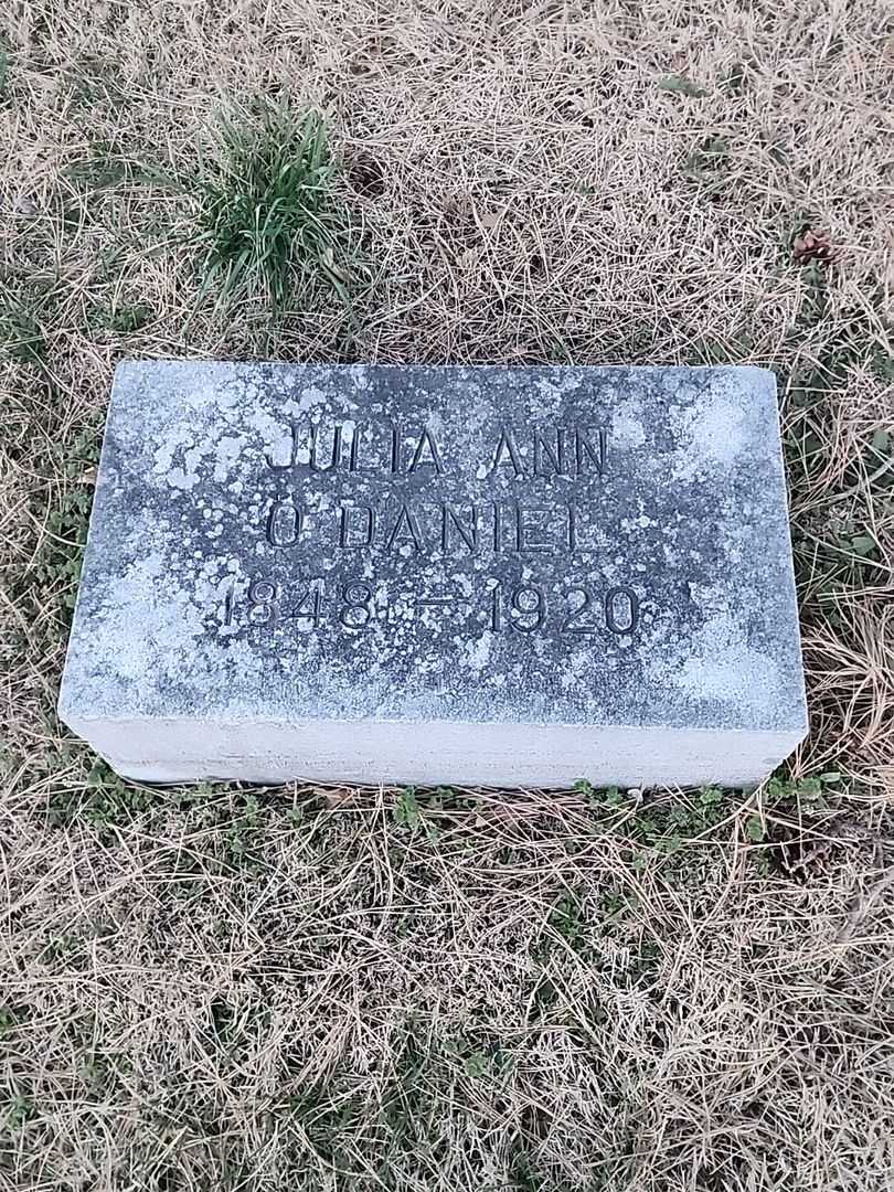 Julia Ann O'Daniel's grave. Photo 3