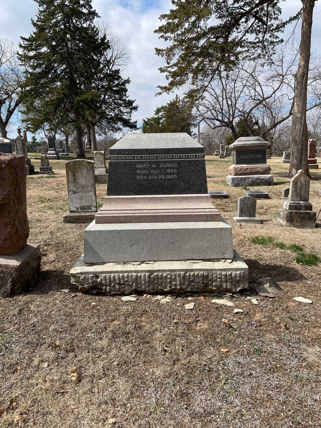 Mary A. Ulrich's grave. Photo 2