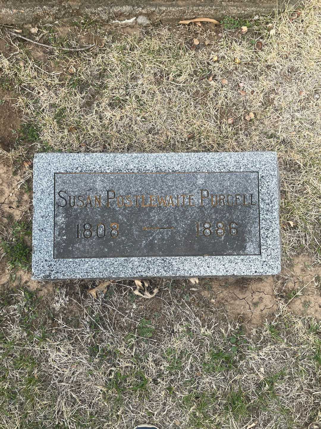 Susan Postlewaite Purcell's grave. Photo 3