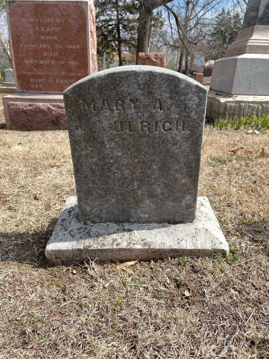 Mary A. Ulrich's grave. Photo 4