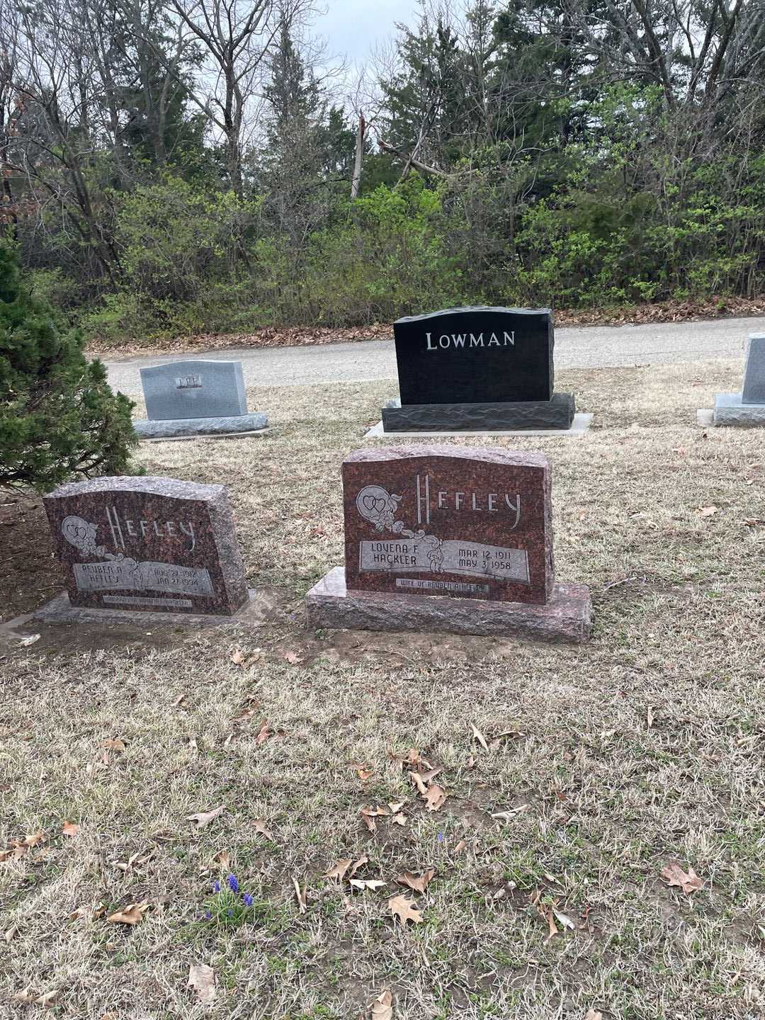 Lovena F. Hackler Hefley's grave. Photo 2