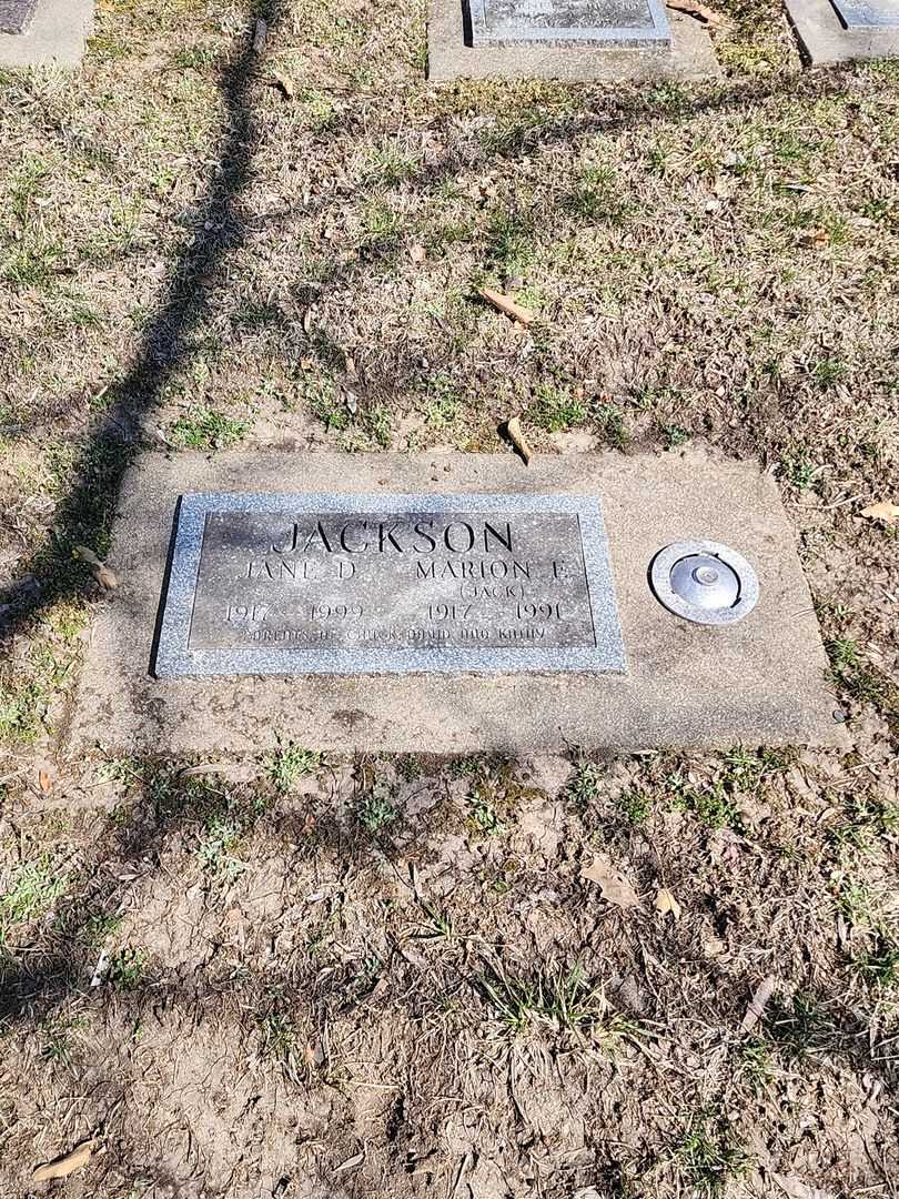 Jane D. Jackson's grave. Photo 1