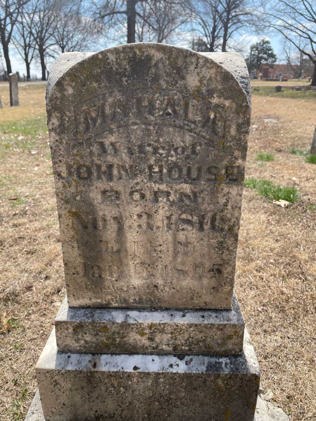 Mahala House's grave. Photo 3