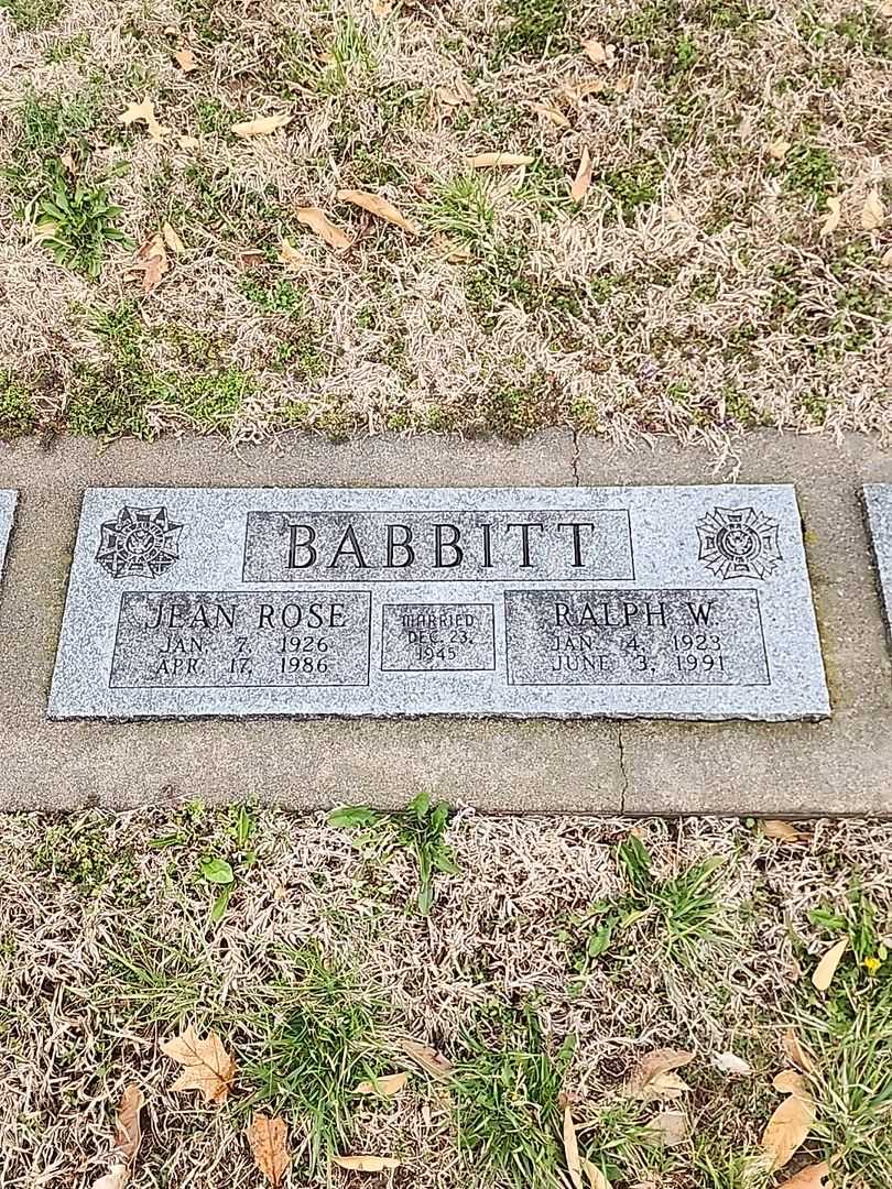 Jean Rose Babbitt's grave. Photo 1