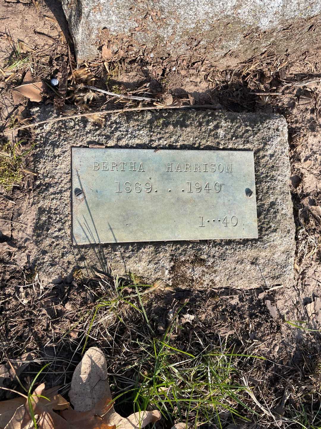Bertha Harrison's grave. Photo 4