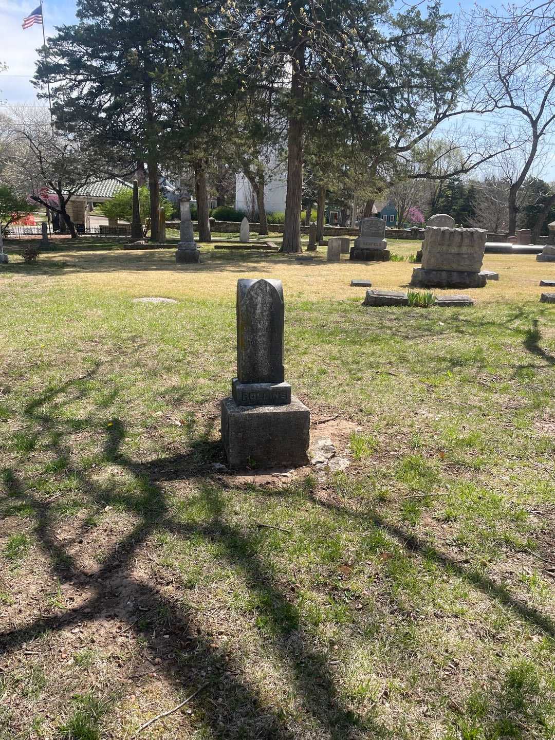 Hattie E. Rollins's grave. Photo 2