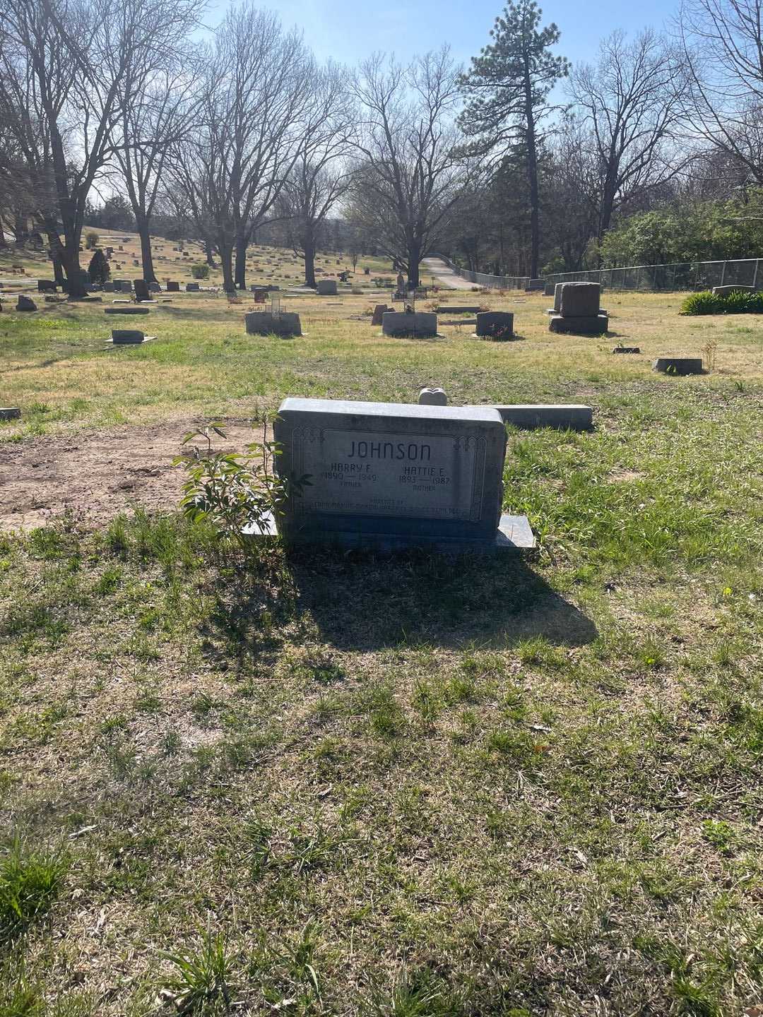 Hattie E. Johnson's grave. Photo 2