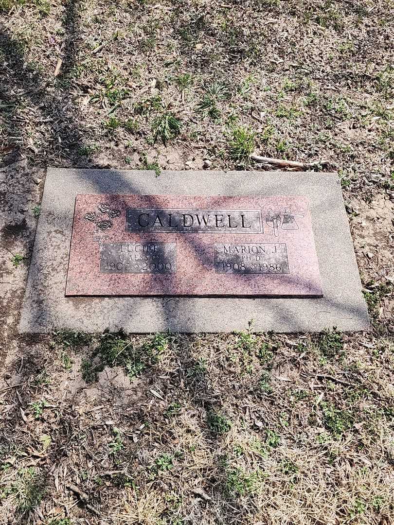 Doctor of Philosophy Marion J. Caldwell's grave. Photo 1