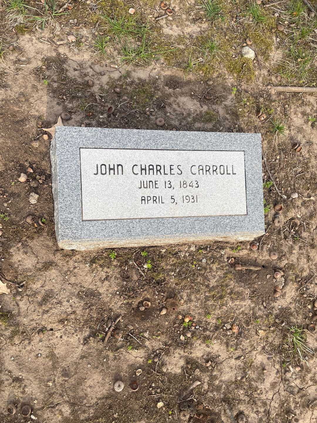 John Charles Carroll's grave. Photo 3