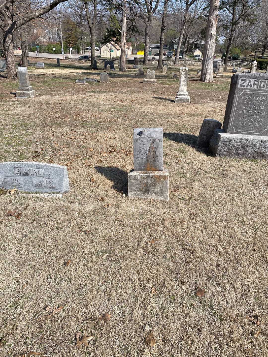 Cora Claudine Blasing's grave. Photo 2