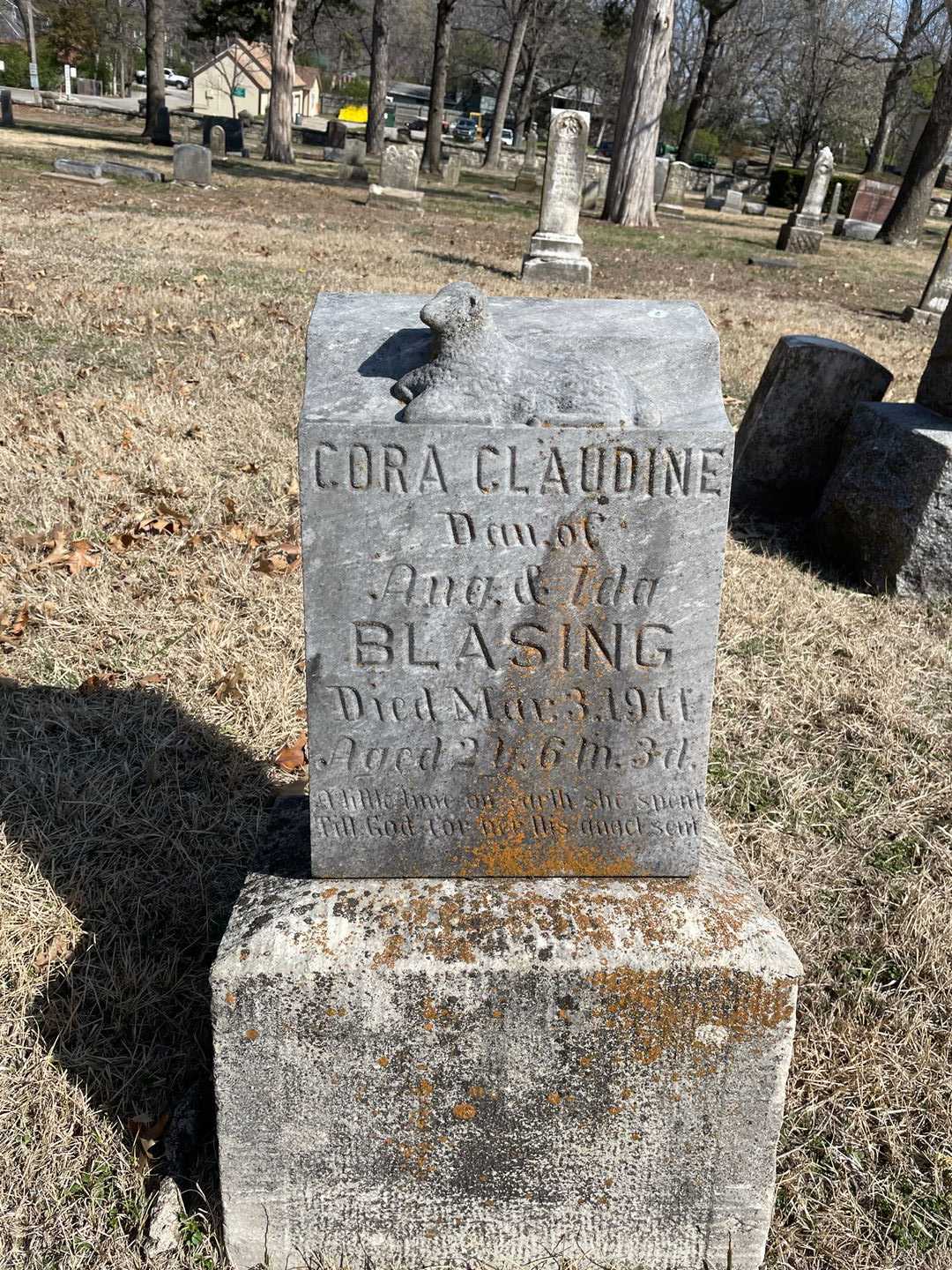 Cora Claudine Blasing's grave. Photo 3