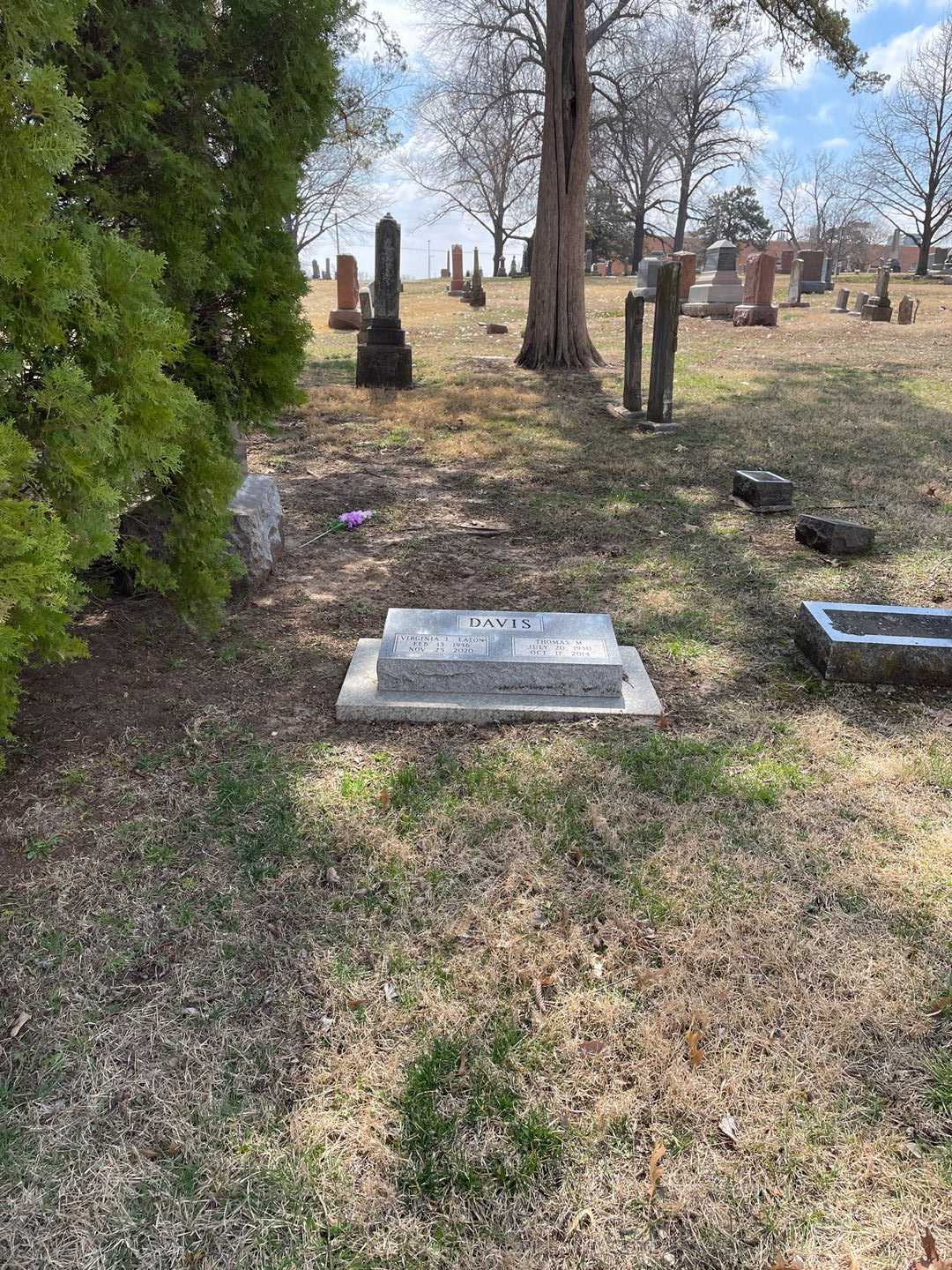Virginia Lucille Eaton Davis's grave. Photo 2