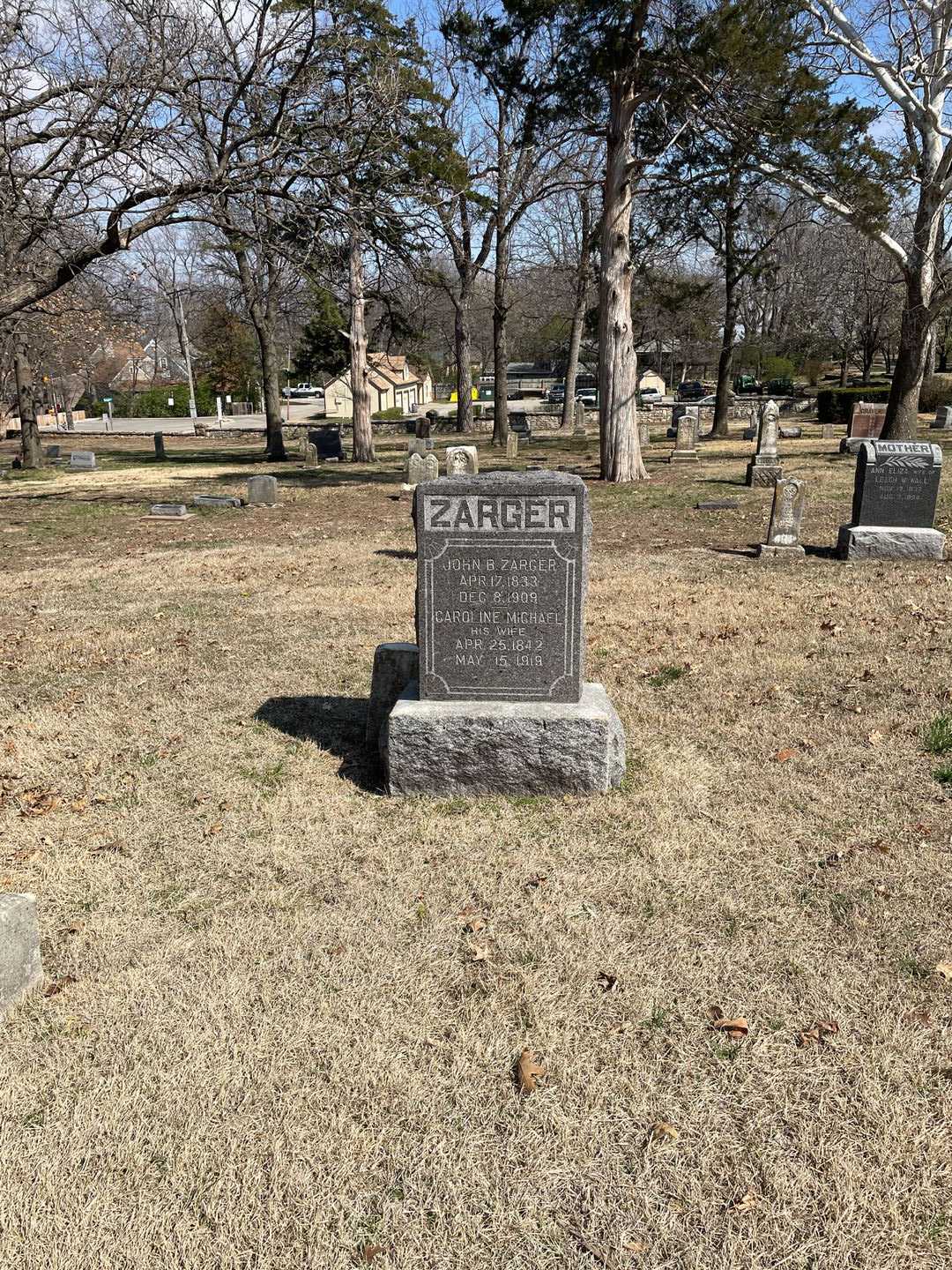 John B. Zarger's grave. Photo 2