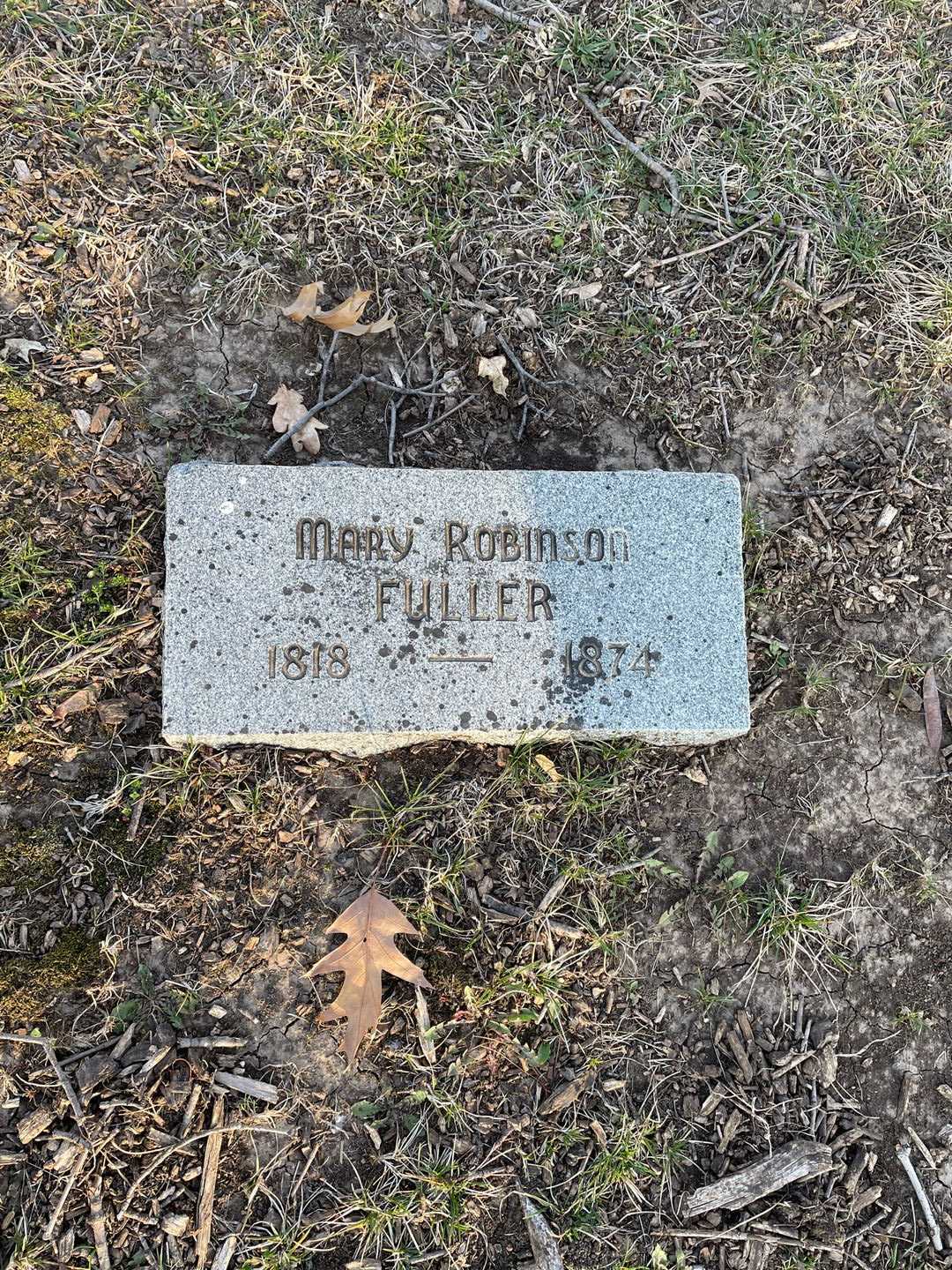 Mary A. Robinson Fuller's grave. Photo 3