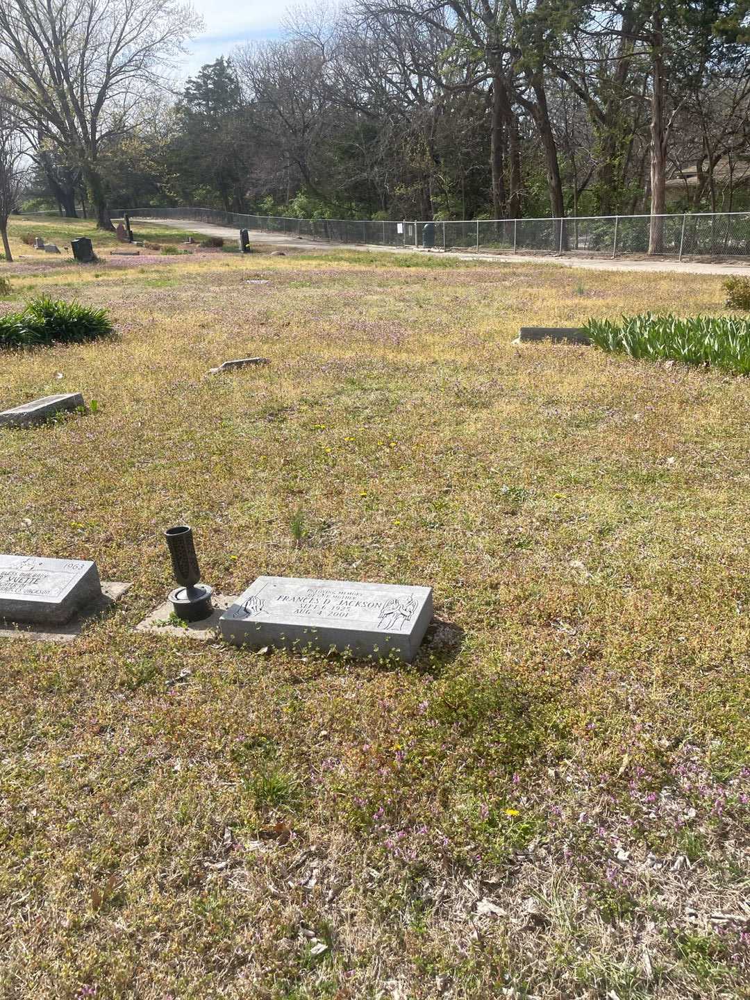 Frances D. Jackson's grave. Photo 2