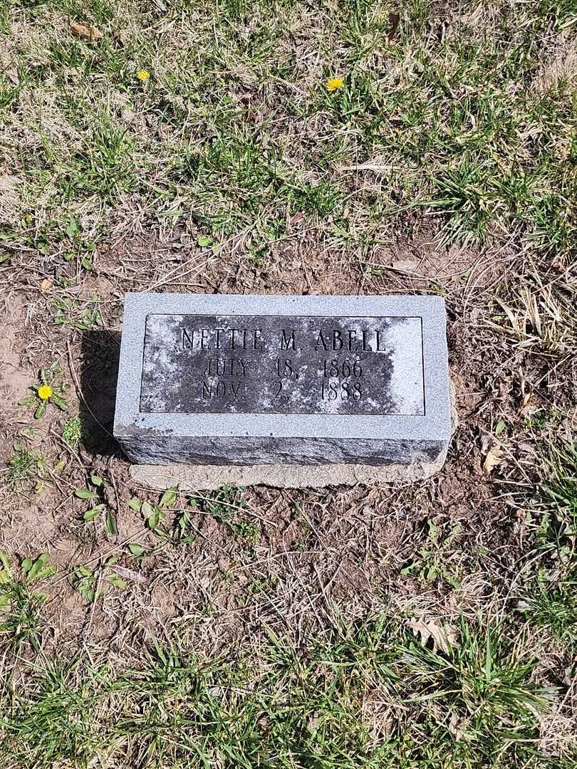 Nettie M. Abell's grave. Photo 1