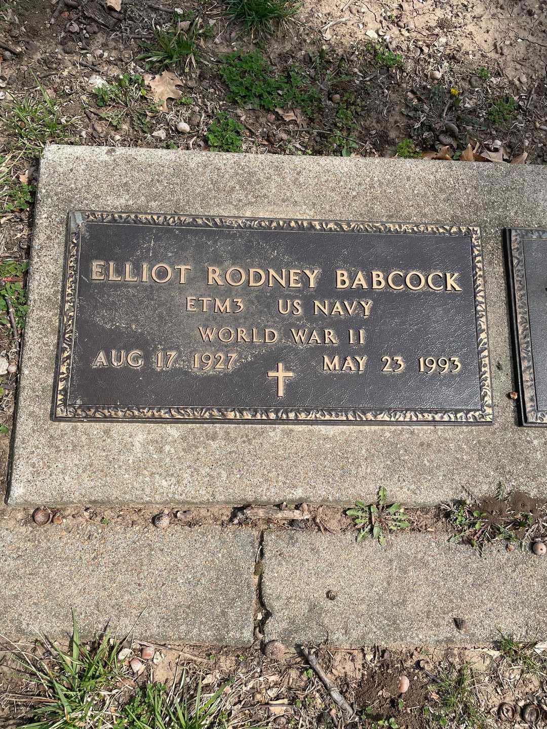 Elliot Rodney Babcock's grave. Photo 1