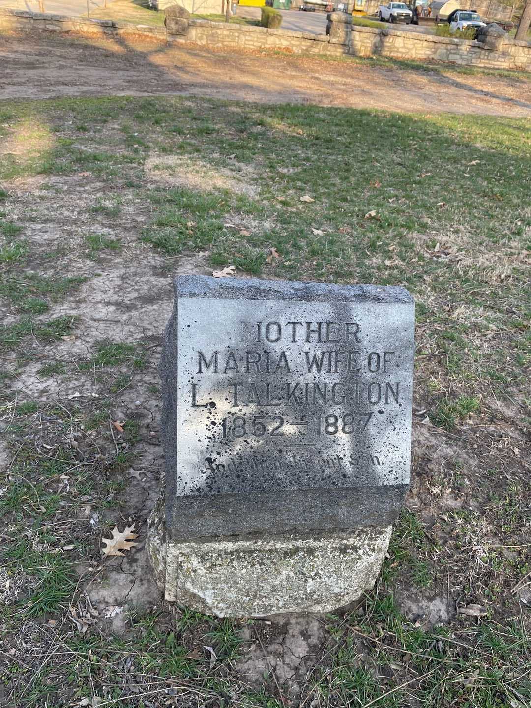 Maria Talkington's grave. Photo 1