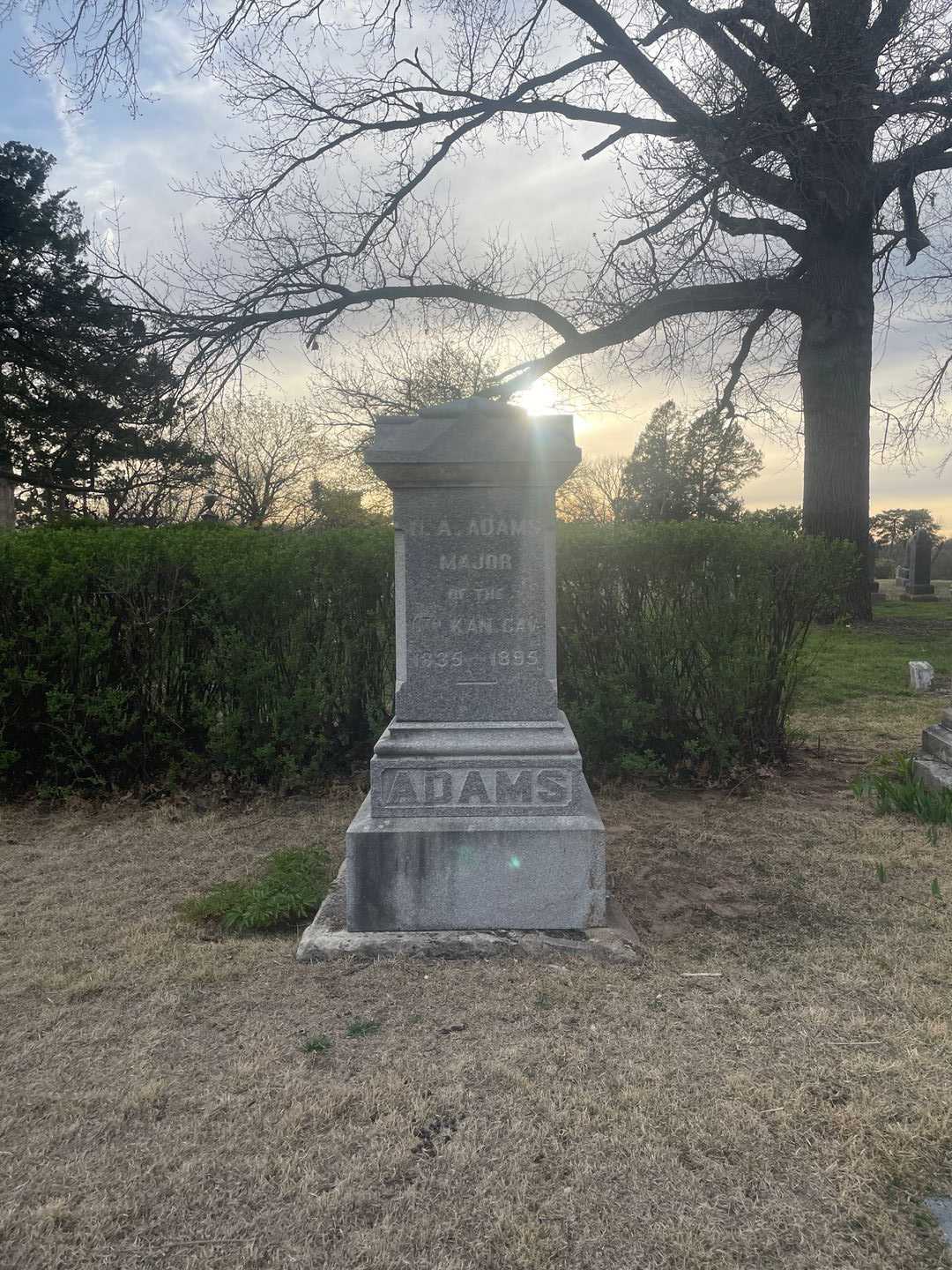 Nathaniel A. Adams's grave. Photo 2