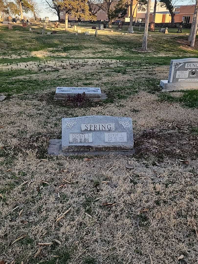 Sydney Sager Spring's grave. Photo 2
