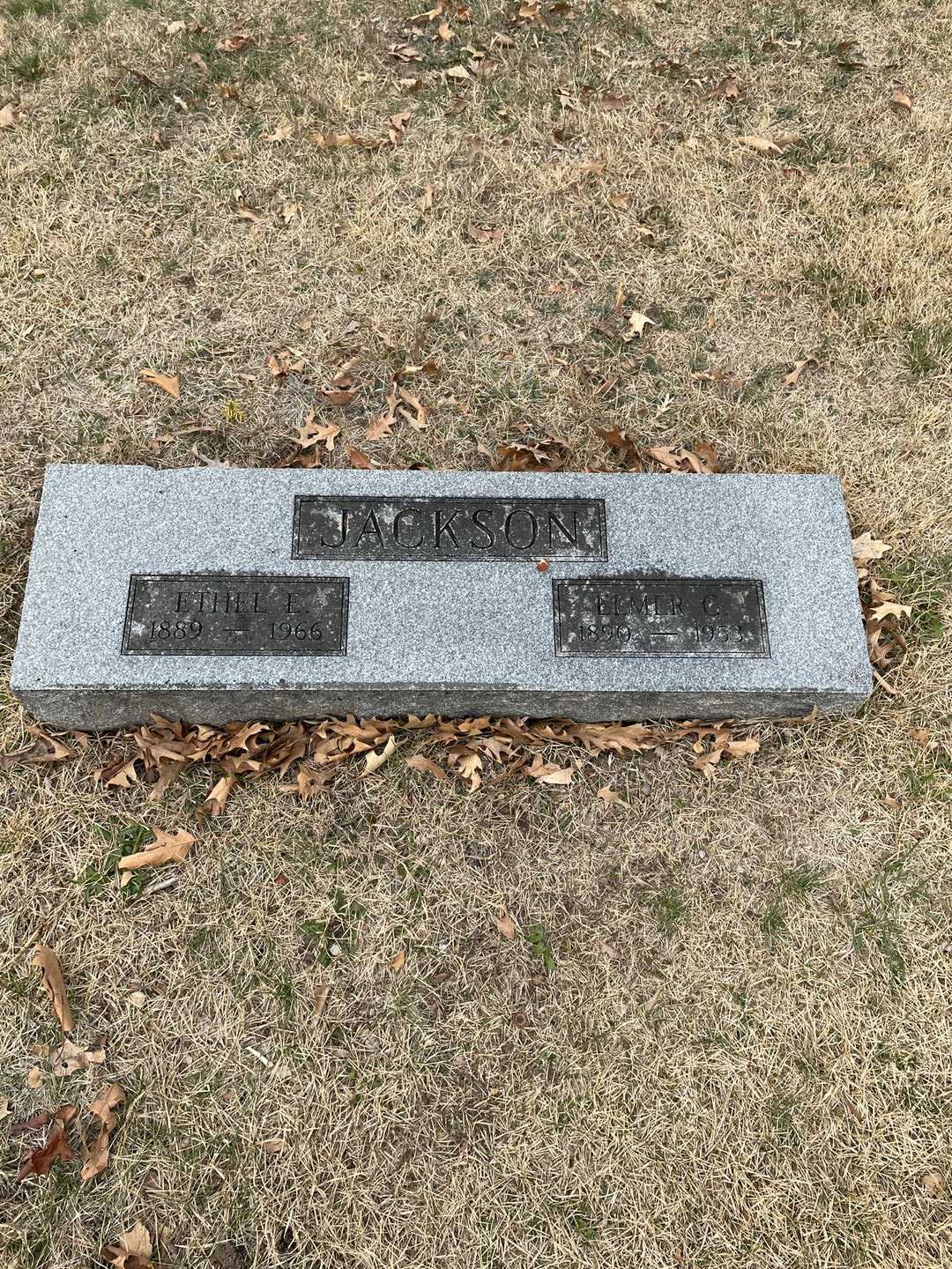 Elmer George Jackson's grave. Photo 1