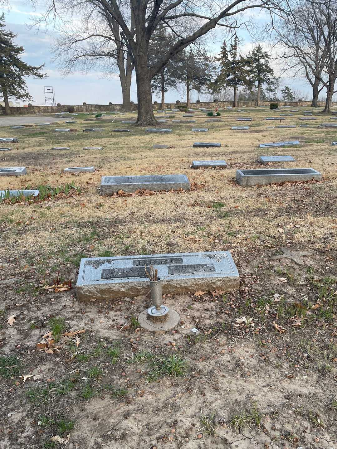 Anna C. Early Borg's grave. Photo 2