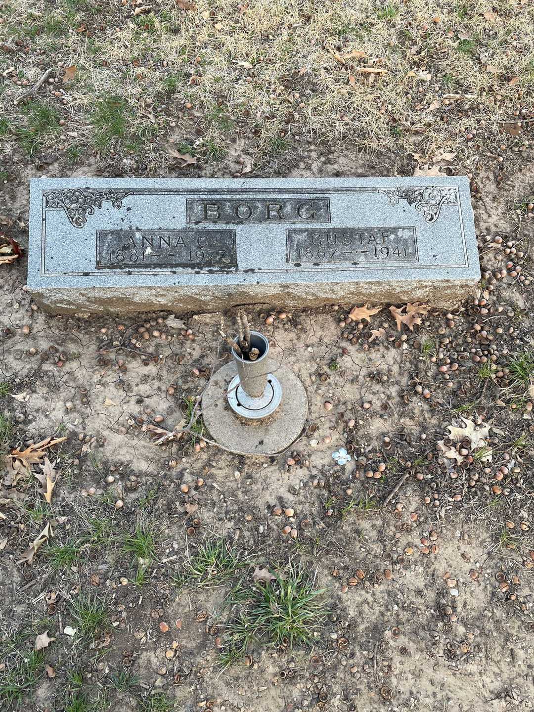 Anna C. Early Borg's grave. Photo 1