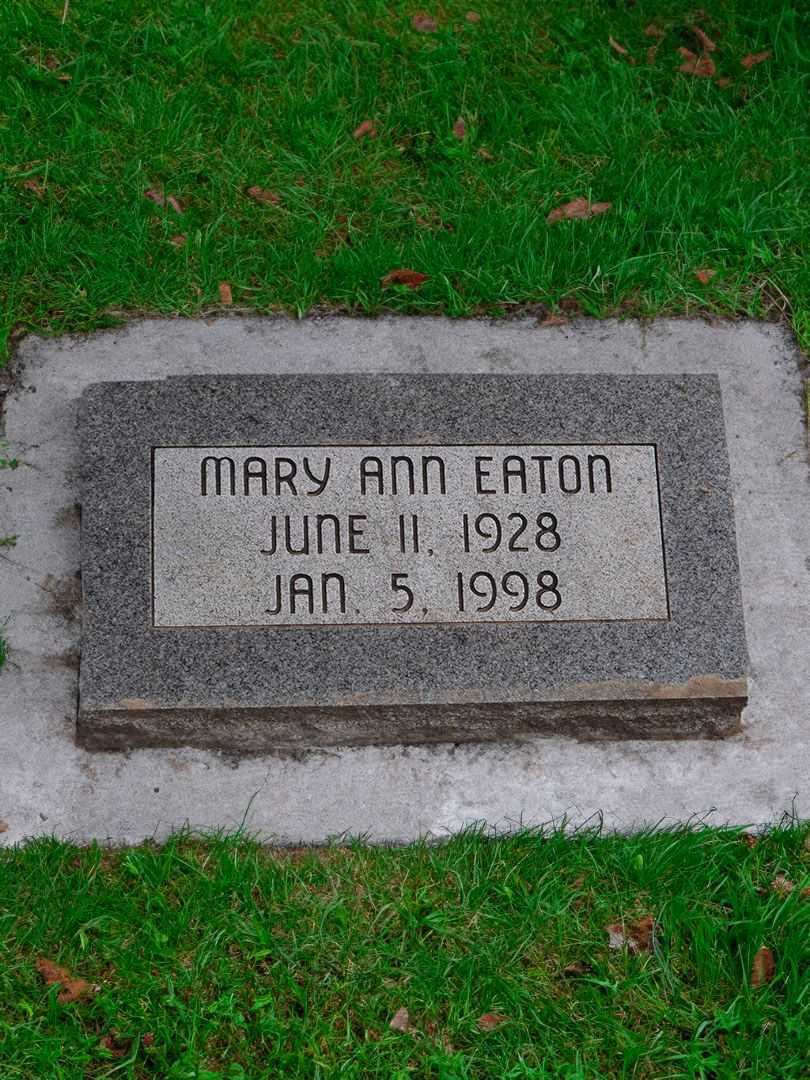 Mary Ann Eaton's grave. Photo 1