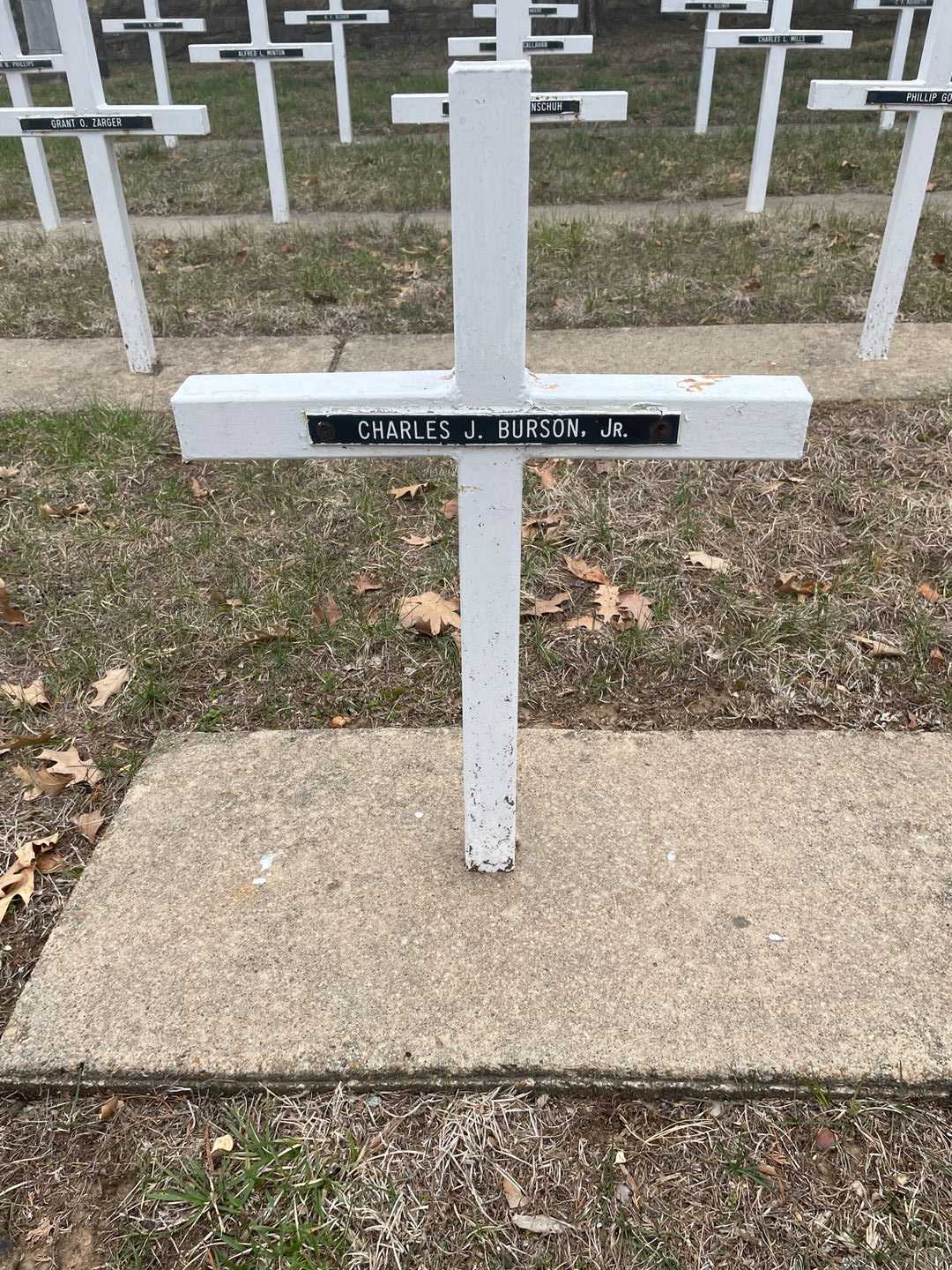 Charles J. Burson Junior's grave. Photo 3