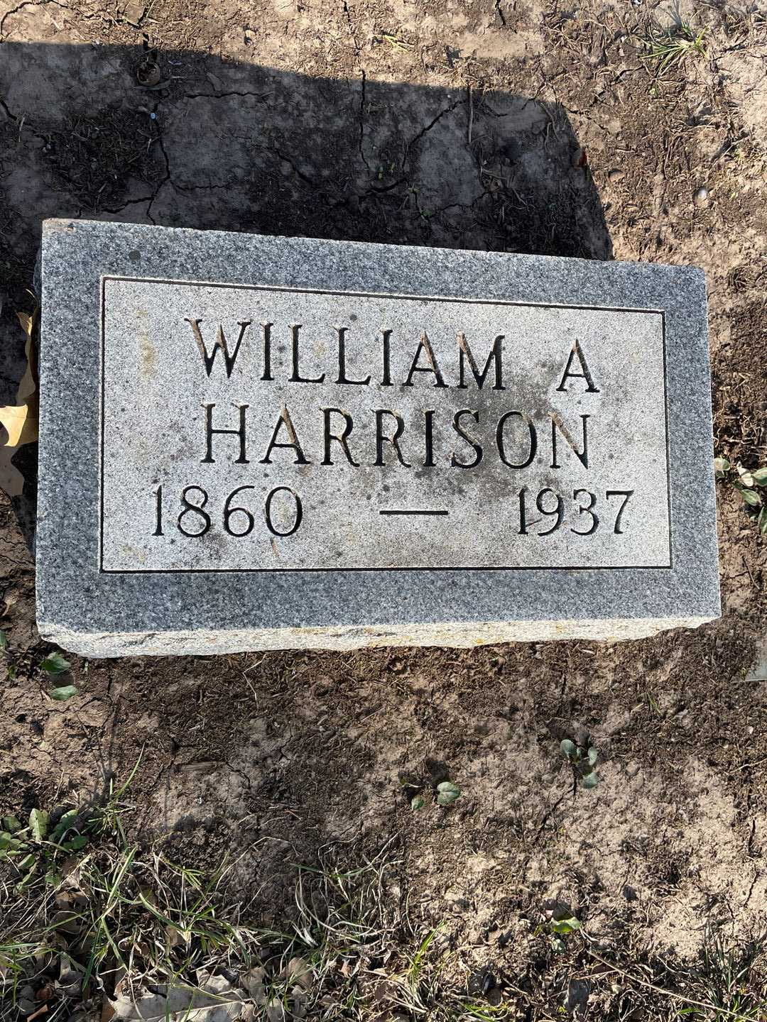William A. Harrison's grave. Photo 3