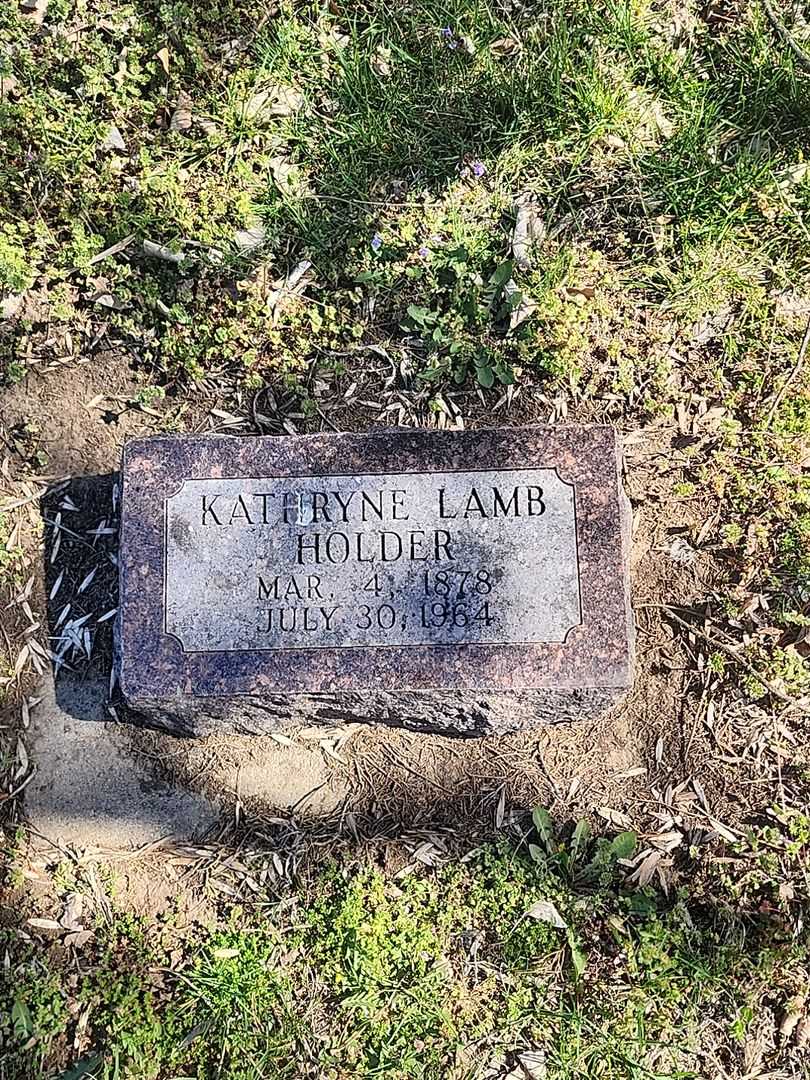 Kathryne E. Lamb Holder's grave. Photo 3