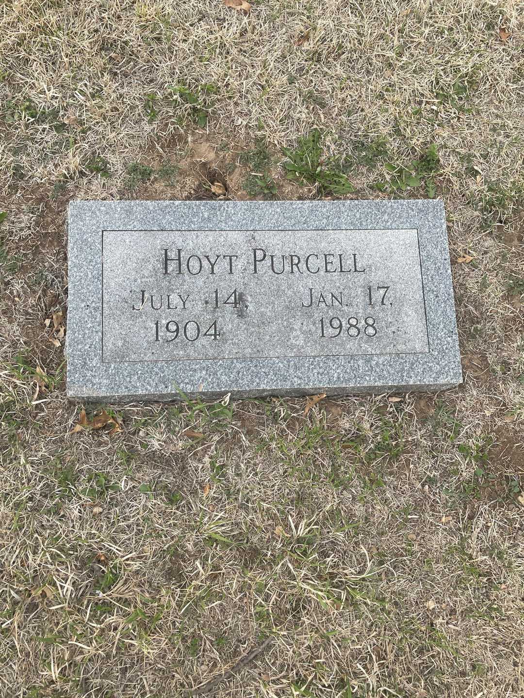 Frank Hoyt Purcell Junior's grave. Photo 3
