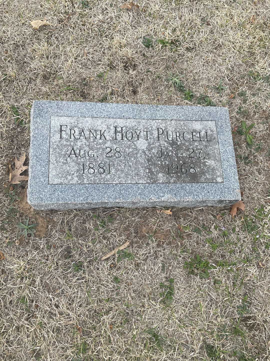Frank Hoyt Purcell's grave. Photo 3