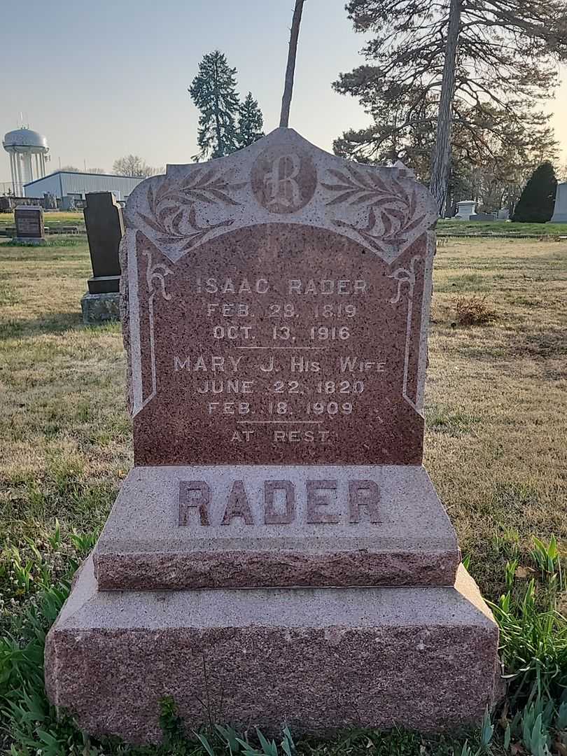 Mary J. Rader's grave. Photo 3