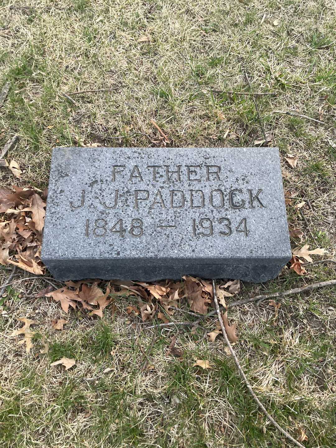 John James Paddock's grave. Photo 3