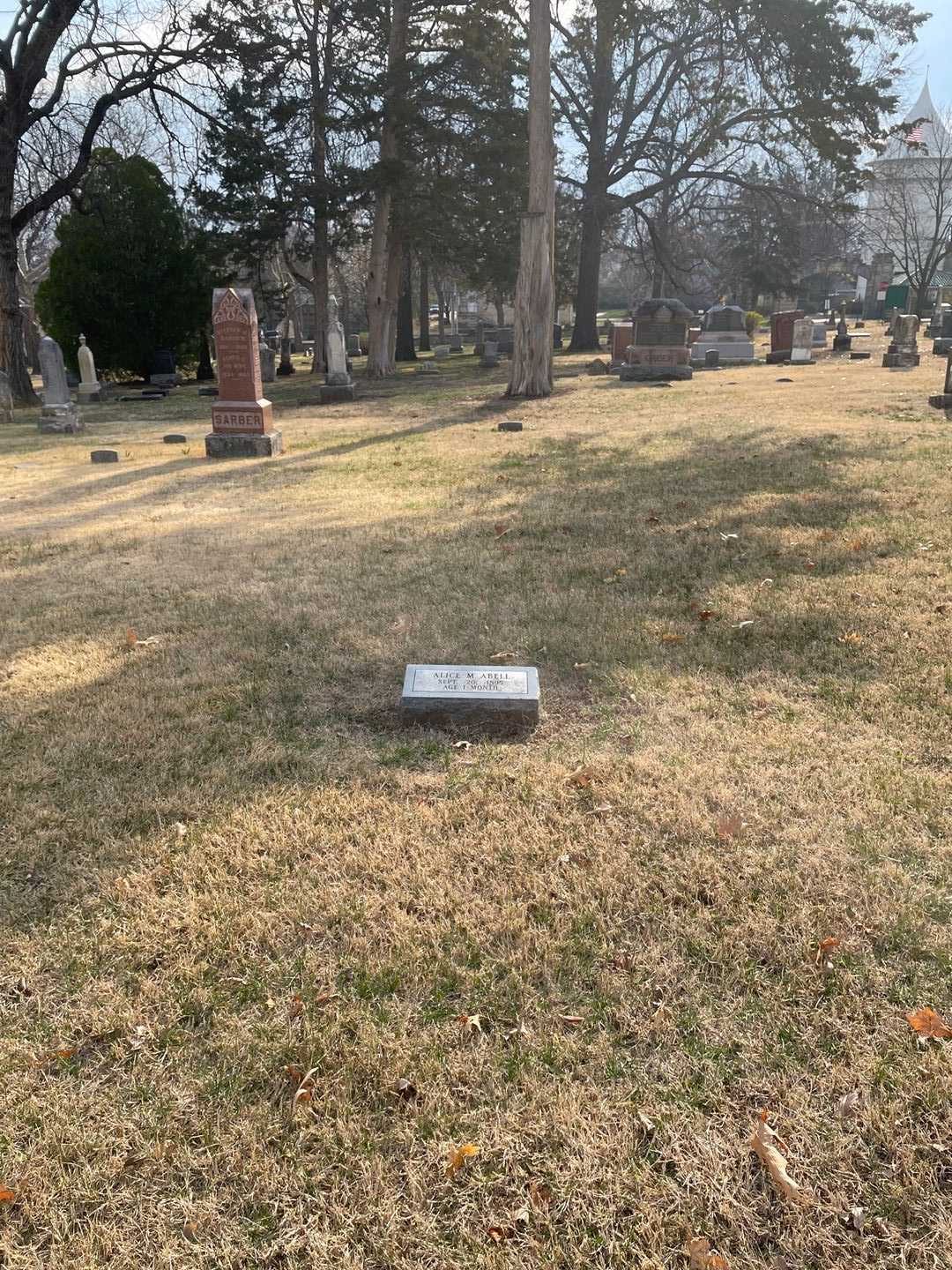 Alice M. Abell's grave. Photo 2