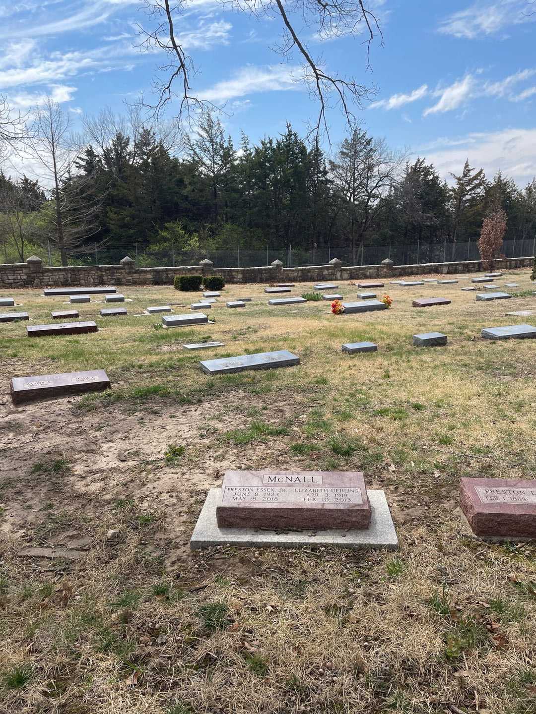 Elizabeth Uehling McNall's grave. Photo 2