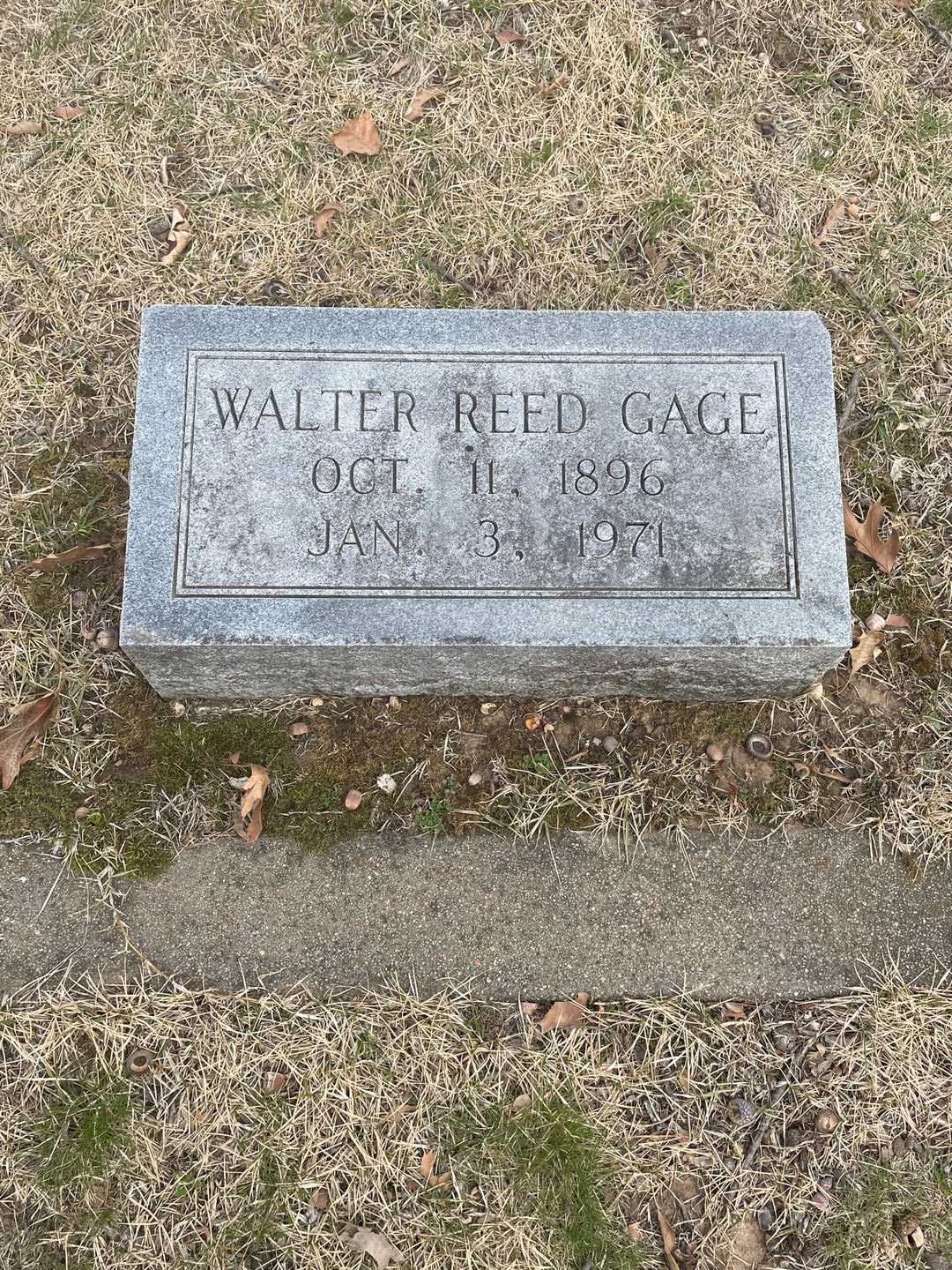 Walter Reed Gage Senior's grave. Photo 3