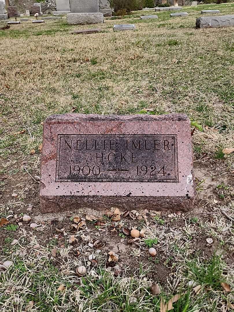 Nellie Imler Hoke's grave. Photo 1