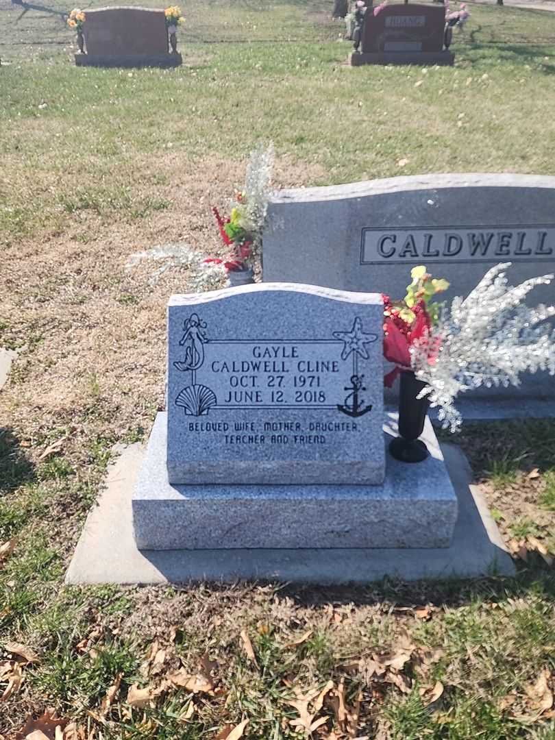 Gayle Caldwell Cline's grave. Photo 1