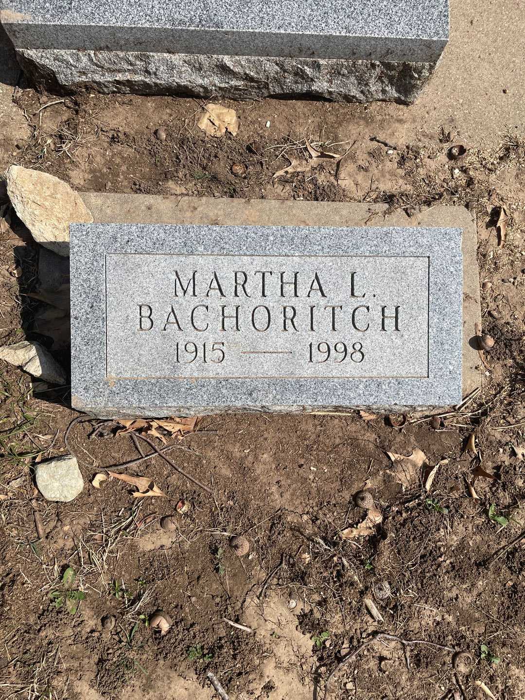 Martha L. Bachoritch's grave. Photo 1