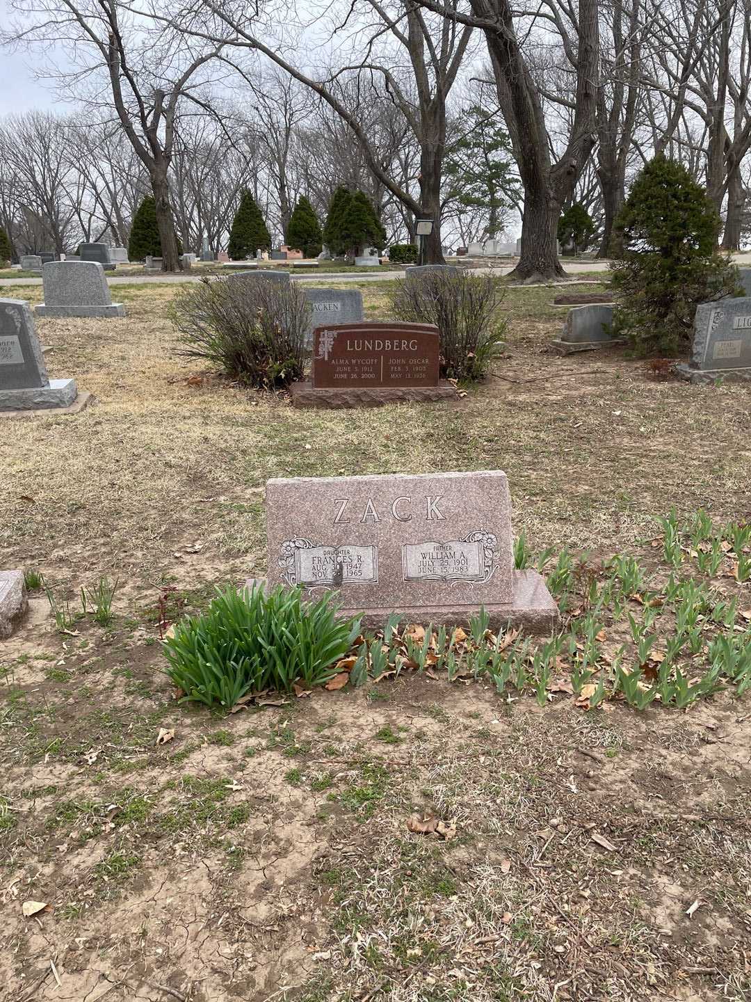 William A. Zack's grave. Photo 2