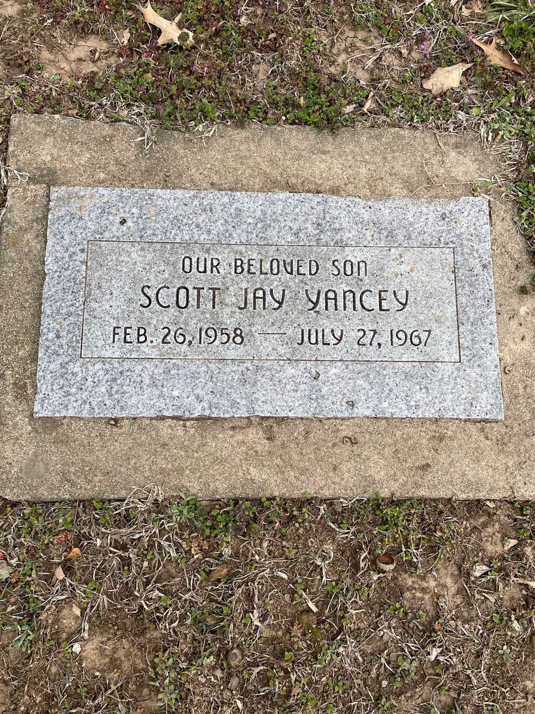 Scott Jay Yancey's grave. Photo 1