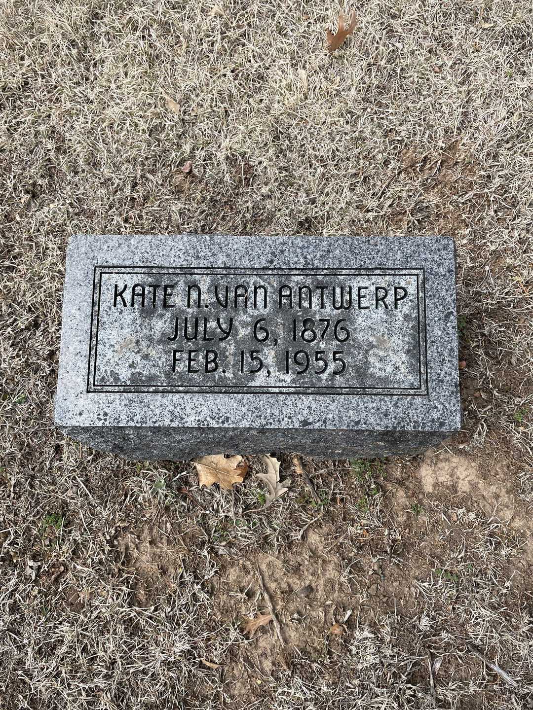 Kate N. Van Antwerp's grave. Photo 3