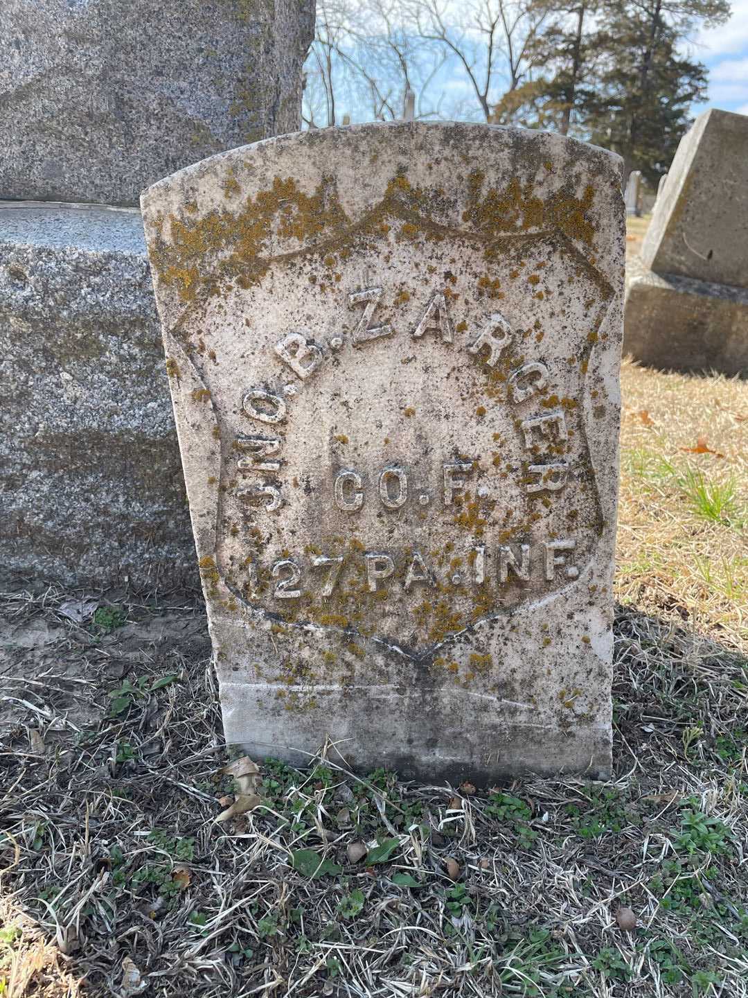 John B. Zarger's grave. Photo 3