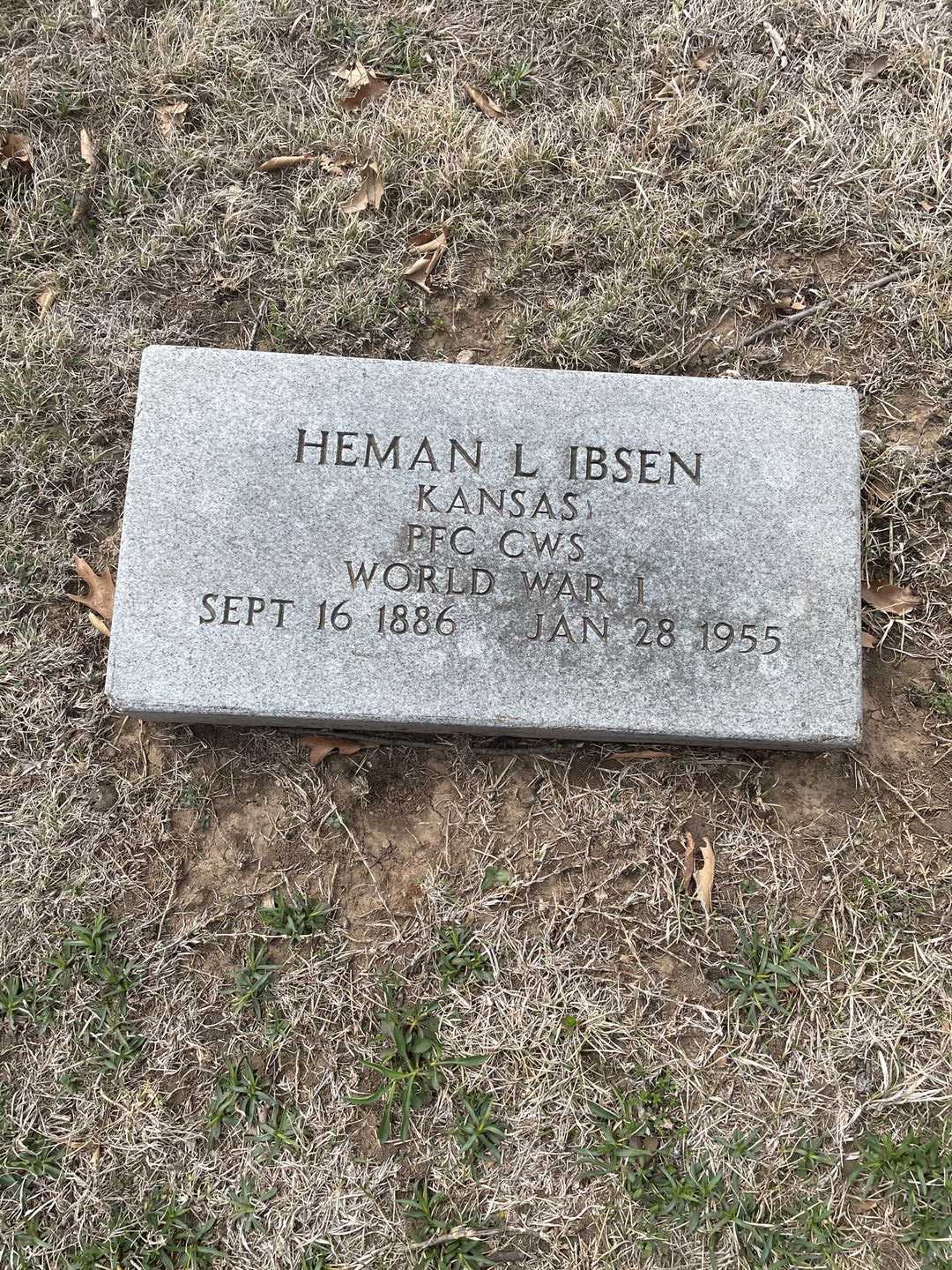 Herman L. Ibsen's grave. Photo 3