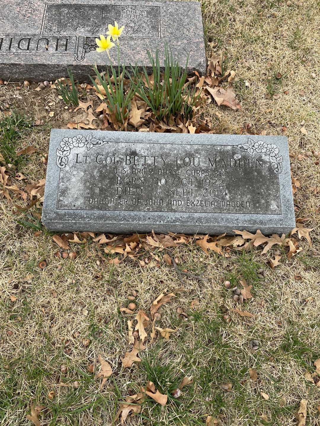 Lt. Col. Betty Lou Madden's grave. Photo 1