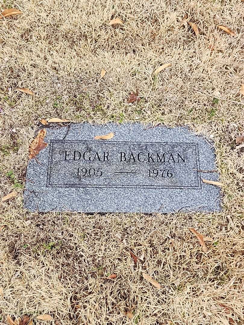 Edgar Backman's grave. Photo 1